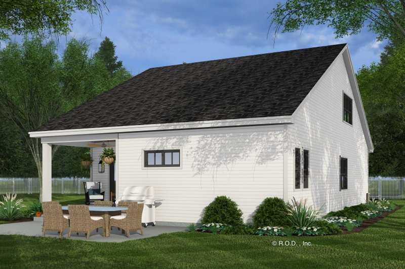 Architectural House Design - Exterior - Rear Elevation 2 for Farmhouse House Plan #51-1339 - 4 bed, 3 bath
