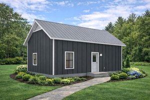 Exterior - Rear Elevation for Cottage House Plan #44-307 - 2 bed, 1 bath