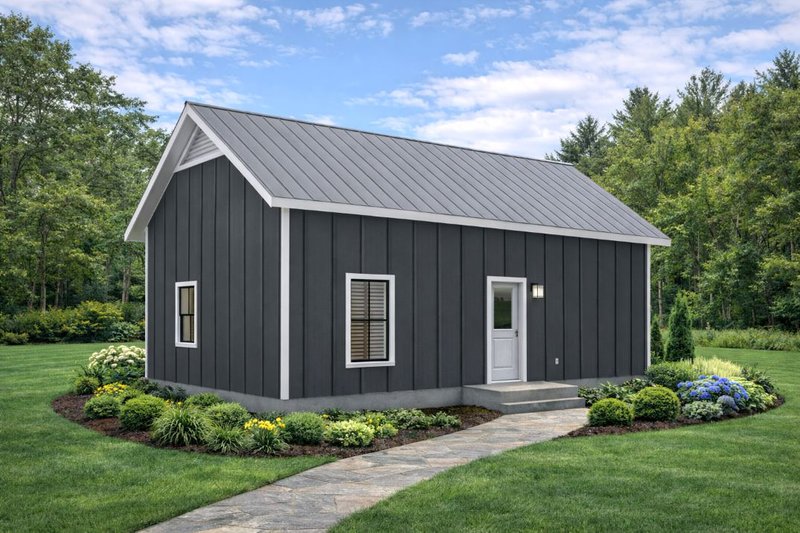 Architectural House Design - Exterior - Rear Elevation for Cottage House Plan #44-307 - 2 bed, 1 bath