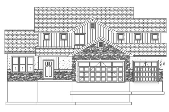 Exterior - Front Elevation 6 for Traditional House Plan #1060-37 - 3 bed, 2.5 bath