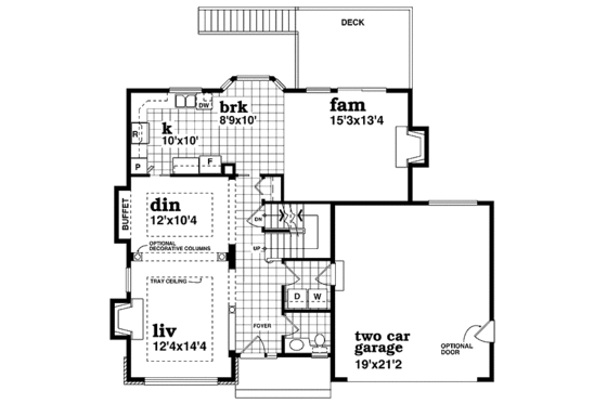 Traditional Floor Plan - Main Floor Plan #47-349