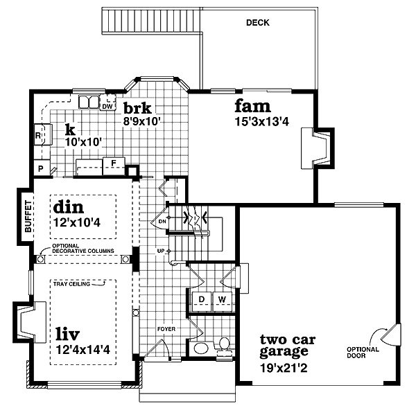 Traditional Floor Plan - Main Floor Plan #47-349