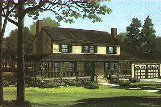 Exterior - Front Elevation for Traditional House Plan #320-307 - 4 bed, 2.5 bath