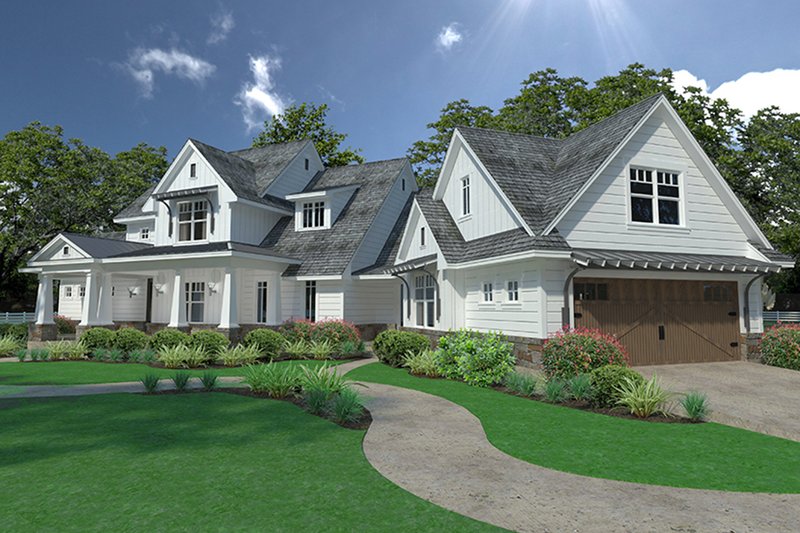 Architectural House Design - Exterior - Front Elevation 5 for Farmhouse House Plan #120-251 - 3 bed, 3 bath