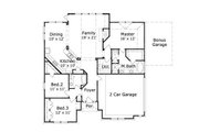 European Style House Plan - 3 Beds 2 Baths 1773 Sq/Ft Plan #411-474 