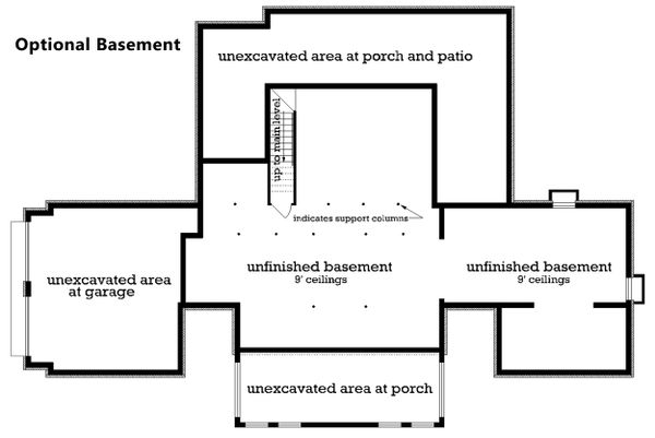 Home Plan - Optional Unfinished Basement