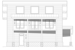 Exterior - Front Elevation 3 for Modern House Plan #932-559 - 2 bed, 2 bath