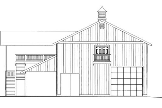 Exterior - Front Elevation for Country House Plan #117-661, 1 bath