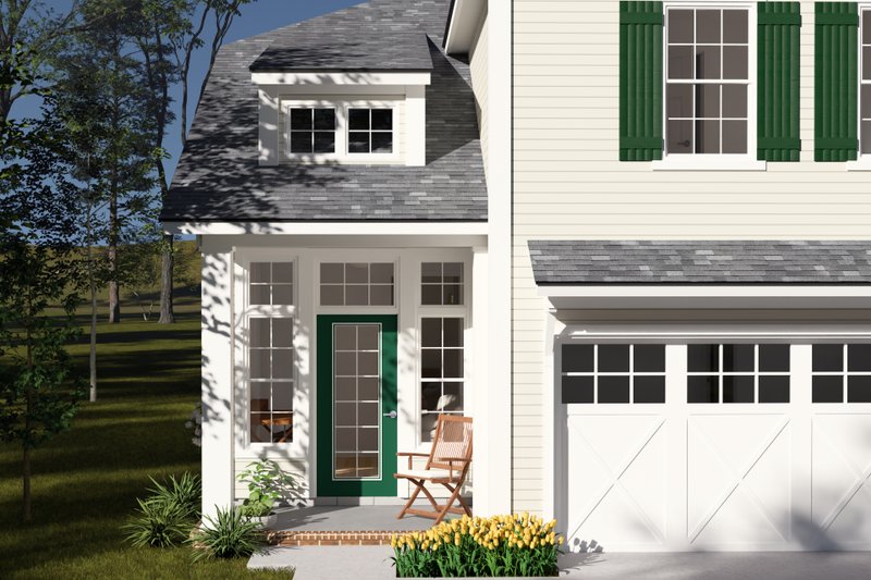 Architectural House Design - Exterior - Covered Porch for Cottage House Plan #513-2406 - 4 bed, 2.5 bath