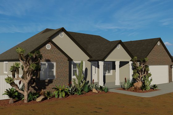 Exterior - Front Elevation 4 for Traditional House Plan #1060-67 - 3 bed, 2 bath