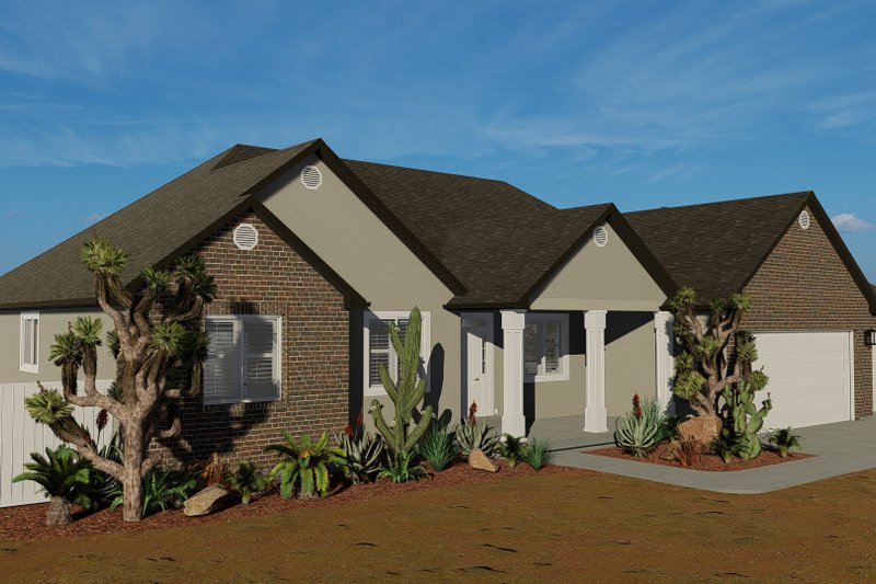 House Design - Exterior - Front Elevation 4 for Traditional House Plan #1060-67 - 3 bed, 2 bath