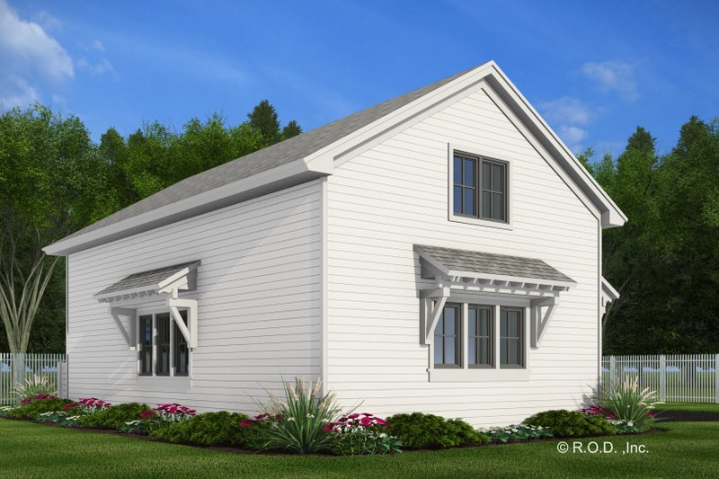 Dream House Plan - Exterior - Rear Elevation 1 for Farmhouse House Plan #51-1582 - 1 bed, 1 bath