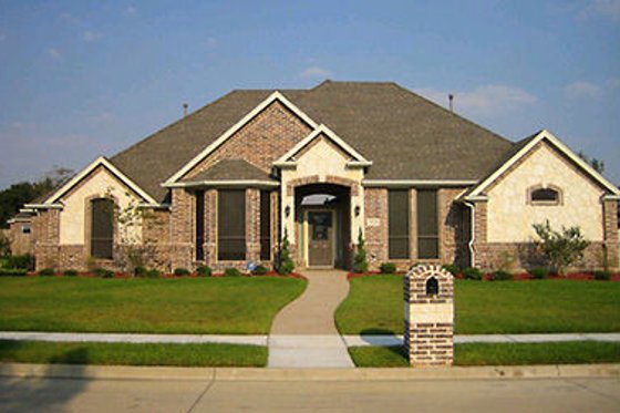 Exterior - Front Elevation for European House Plan #84-255 - 5 bed, 3 bath