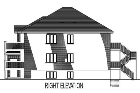 Exterior - Other Elevation 1 for European House Plan #138-257 - 2 bed, 1 bath