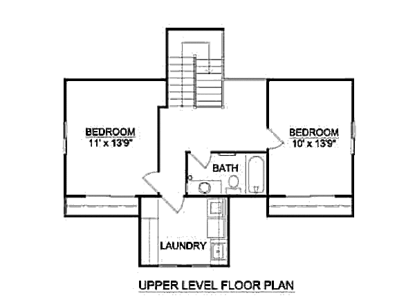 Traditional Floor Plan - Upper Floor Plan #116-256