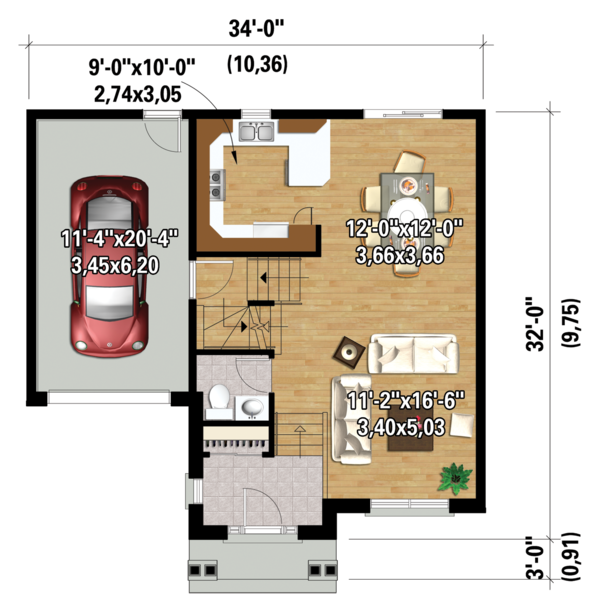 Traditional Floor Plan - Main Floor Plan #25-4423