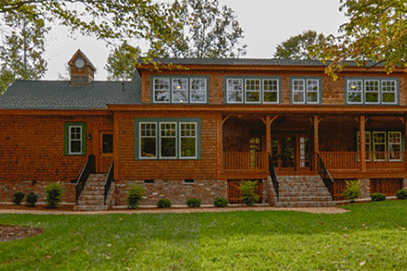 House Blueprint - Exterior - Rear Elevation 1 for Country House Plan #137-280 - 4 bed, 4.5 bath