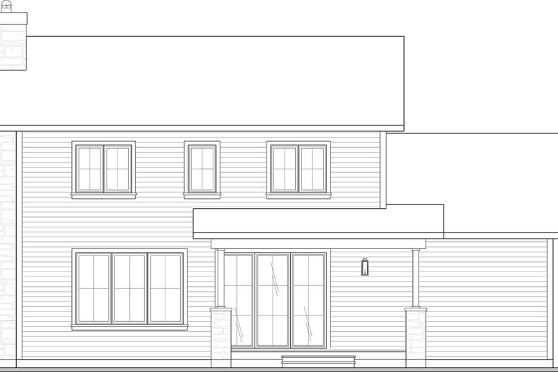 Architectural House Design - Exterior - Rear Elevation for Farmhouse House Plan #23-2838 - 3 bed, 2.5 bath