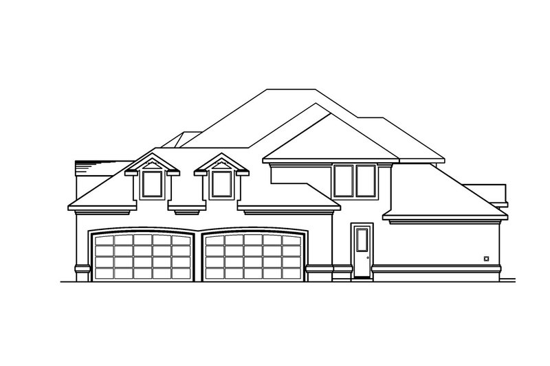 Home Plan - Exterior - Other Elevation 1 for Mediterranean House Plan #124-350 - 4 bed, 4.5 bath