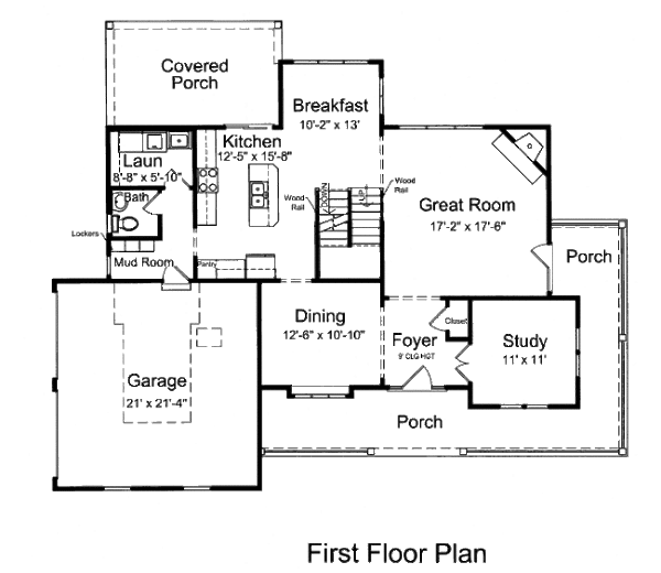 Country Floor Plan - Main Floor Plan #46-506