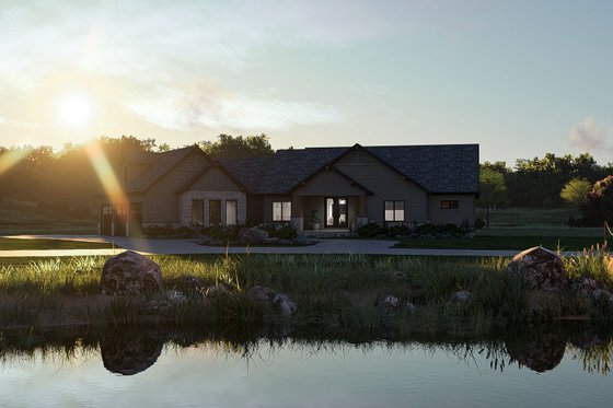 Exterior - Other Elevation 3 for Craftsman House Plan #455-212 - 2 bed, 2.5 bath
