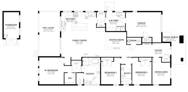 House Design - Contemporary Floor Plan - Main Floor Plan #1058-216