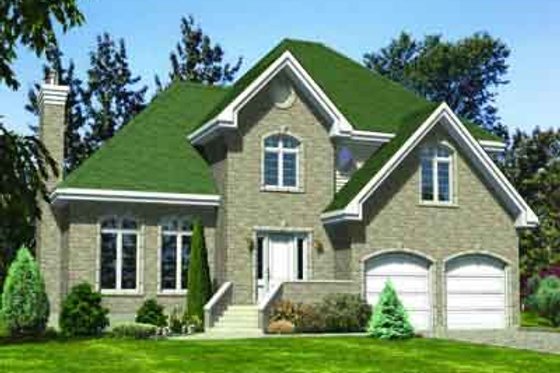 Exterior - Front Elevation for European House Plan #138-155 - 3 bed, 2.5 bath