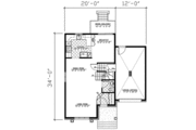 Colonial Style House Plan - 3 Beds 1.5 Baths 1308 Sq/Ft Plan #138-189 