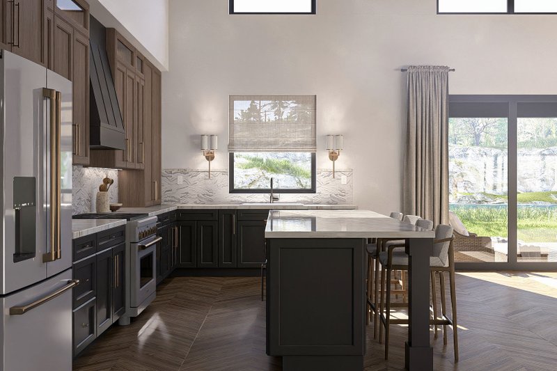House Blueprint - Interior - Kitchen 2 for Barndominium House Plan #455-385 - 6 bed, 5.5 bath
