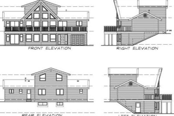 Exterior - Rear Elevation House Plan #47-372 - 3 bed, 2 bath