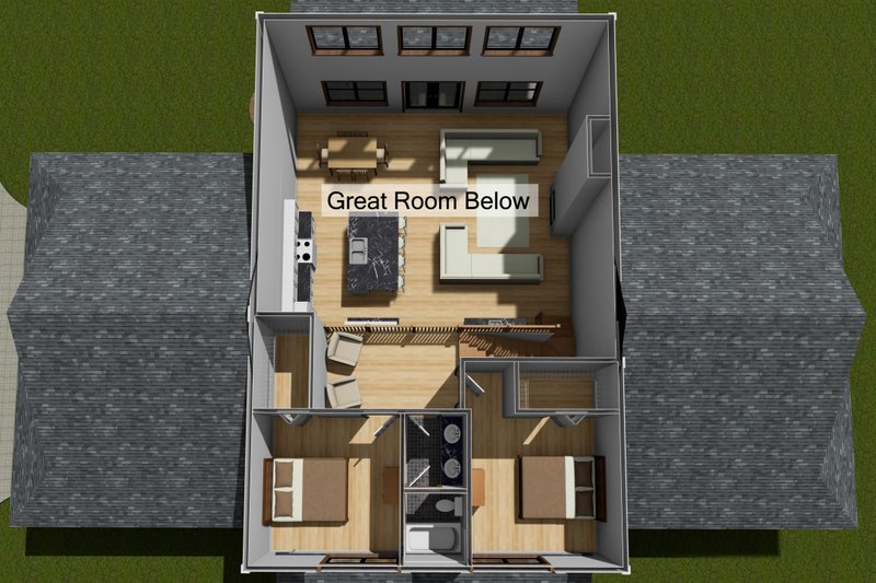 House Design - Floor Plan - Upper Floor 1 for Farmhouse House Plan #513-2260 - 4 bed, 3.5 bath