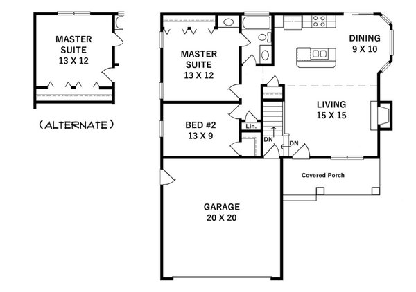 Dream House Plan - Traditional Floor Plan - Main Floor Plan #58-236