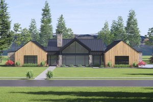 Modern Exterior - Front Elevation Plan #1096-59