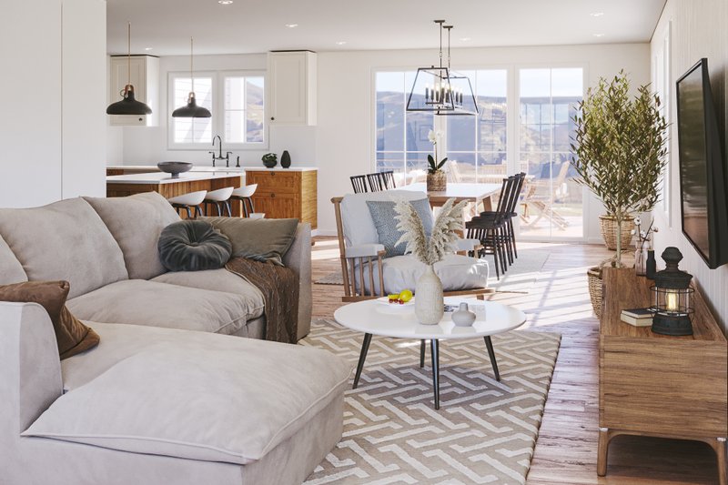 Dream House Plan - Interior - Family Room for Farmhouse House Plan #23-2771 - 3 bed, 2.5 bath