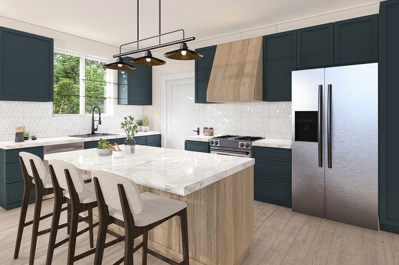 Architectural House Design - Interior - Kitchen for Prairie House Plan #124-1405 - 3 bed, 2.5 bath