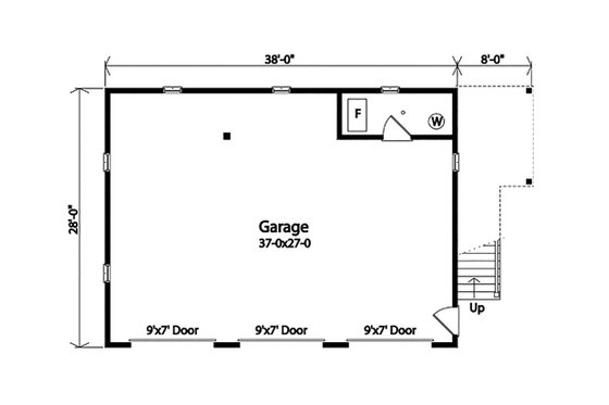 Floor Plan - Main Floor for Country House Plan #22-612 - 2 bed, 2 bath