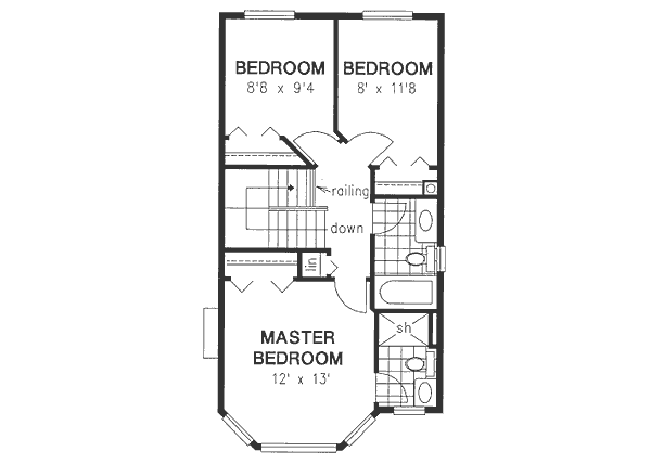 Dream House Plan - Colonial Floor Plan - Upper Floor Plan #18-2005
