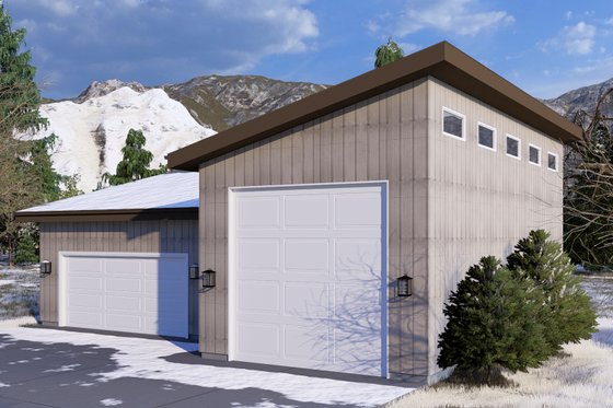 Exterior - Front Elevation 7 for Modern House Plan #1060-233, 0 bath