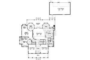Floor Plan - Main Floor for Farmhouse House Plan #417-407 - 4 bed, 3.5 bath
