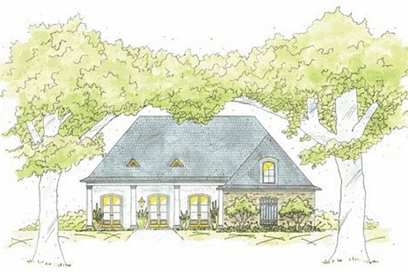 House Plan Design - Southern Exterior - Front Elevation Plan #36-426