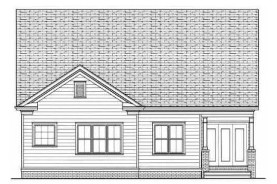 Exterior - Rear Elevation for Farmhouse House Plan #413-785 - 2 bed, 2 bath