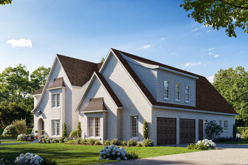 House Plan Design - Exterior - Front Elevation 4 for European House Plan #1117-2 - 4 bed, 4 bath