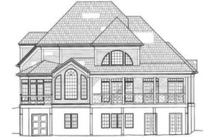 Exterior - Rear Elevation for Colonial House Plan #119-132 - 4 bed, 2.5 bath