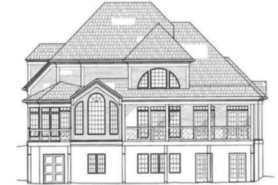 Exterior - Rear Elevation for Colonial House Plan #119-132 - 4 bed, 2.5 bath