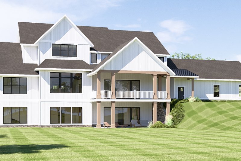 House Plan Design - Exterior - Rear Elevation 2 for Farmhouse House Plan #1064-99 - 5 bed, 4.5 bath