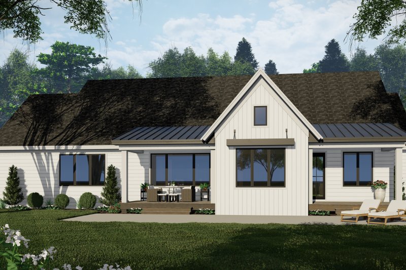 Home Plan - Exterior - Rear Elevation 2 for Farmhouse House Plan #51-1235 - 3 bed, 3.5 bath
