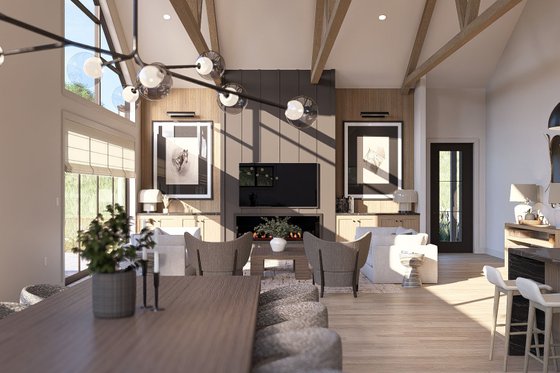 Interior - Dining Room 1 for Barndominium House Plan #455-324 - 3 bed, 3.5 bath