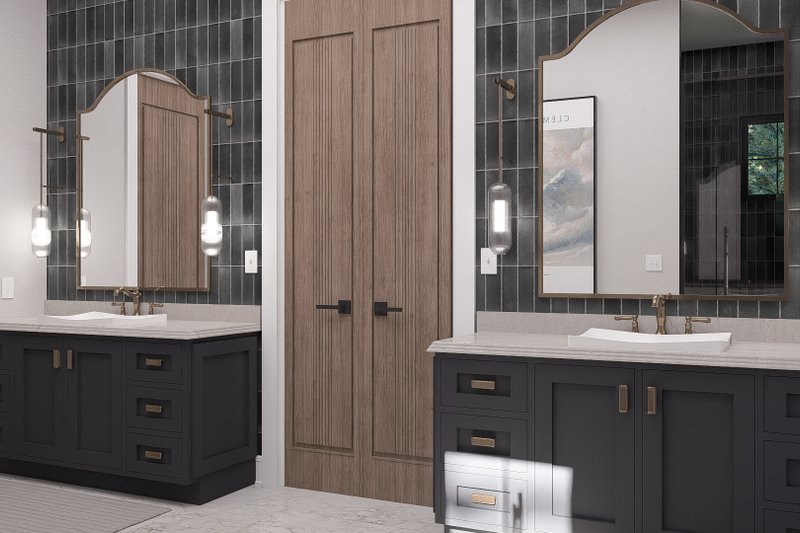 House Blueprint - Interior - Master Bathroom 1 for Cottage House Plan #455-746 - 4 bed, 2.5 bath