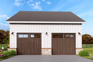 Modern Exterior - Front Elevation Plan #54-556