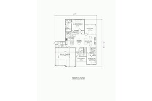Floor Plan - Main Floor for Farmhouse House Plan #1098-6 - 4 bed, 3 bath